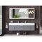 Castello Usa Nile 72" Wall Mounted  Gray Vanity With White Top And  Brushed Nickel Handles CB-MC-72G-BN-2053-WH - alternate 6